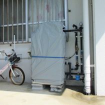 軟水機浄水器導入実績：金武町Y様宅　アパート設置②