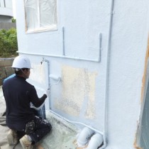 防水工事・塗装工事及び補修工事実績：八重瀬町S様宅　（外壁塗装工事）