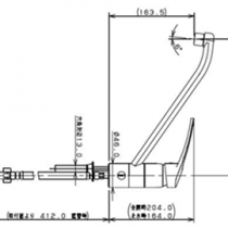 混合栓：シングルレバー混合栓（上面施工）117-061
