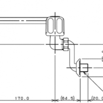 混合栓：2ハンドル混合栓（壁付）1240S-170