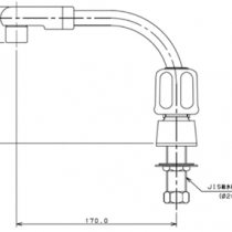 混合栓：2ハンドル混合栓（台付）151-006