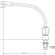 混合栓：2ハンドル混合栓（台付）151-005